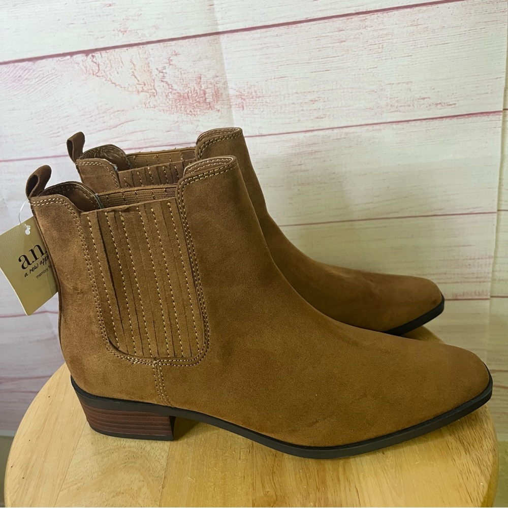 a.n.a. (A New Approach) NWT Brown Cognac Ankle Boots Size 8 - Picture 9 of 9